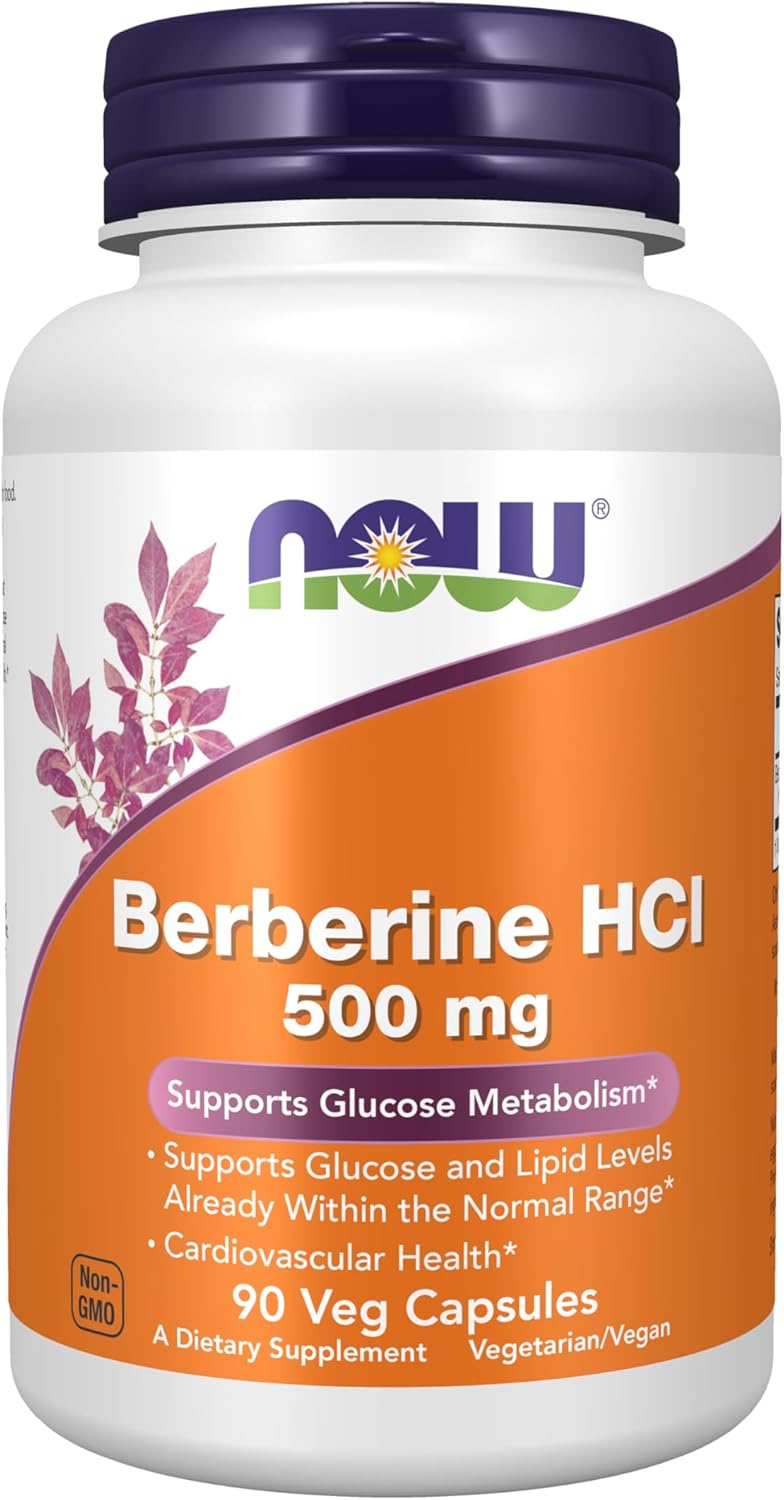 NOW Foods Berberine HCl berberine supplement bottle